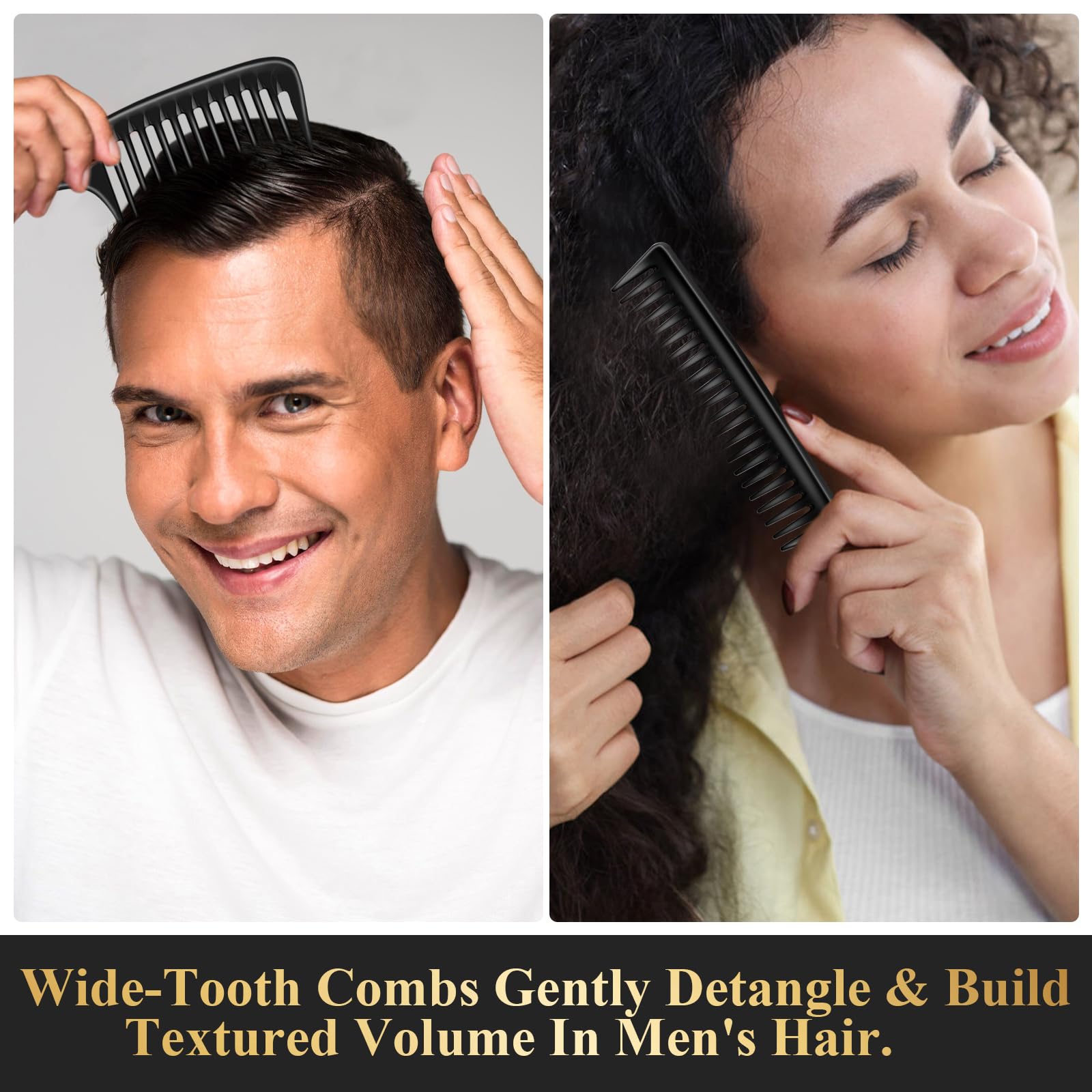 HEYMKGO triple-pin rat-tail comb for precise parting and styling