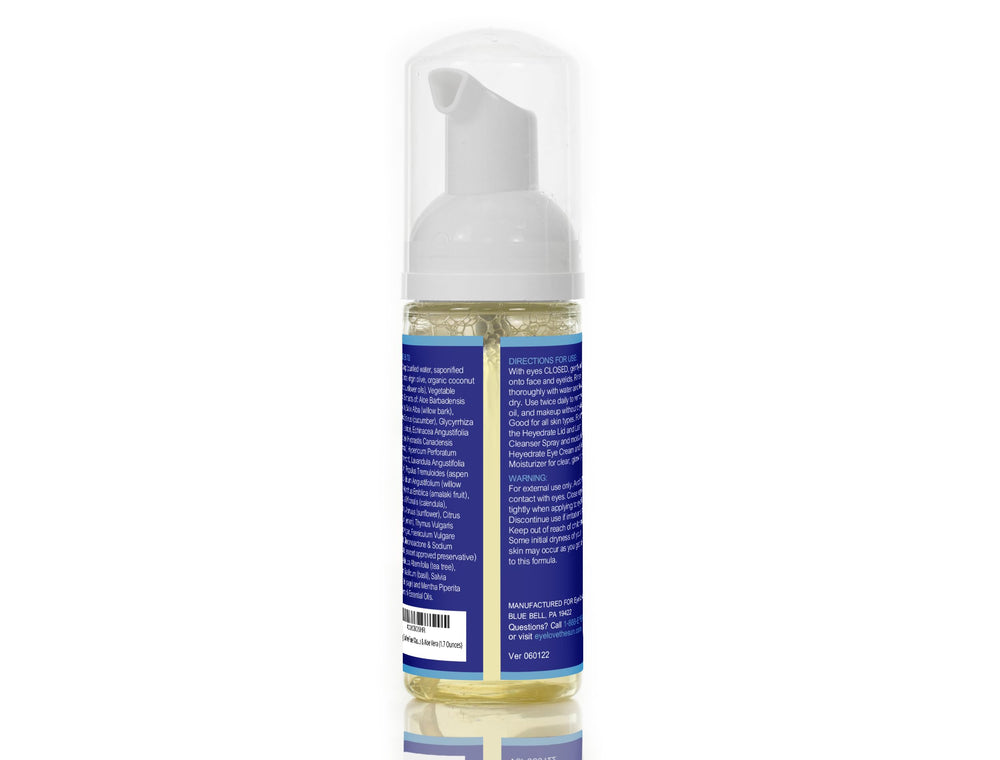 Heyedrate face and eyelid cleanser usage demonstration for versatility