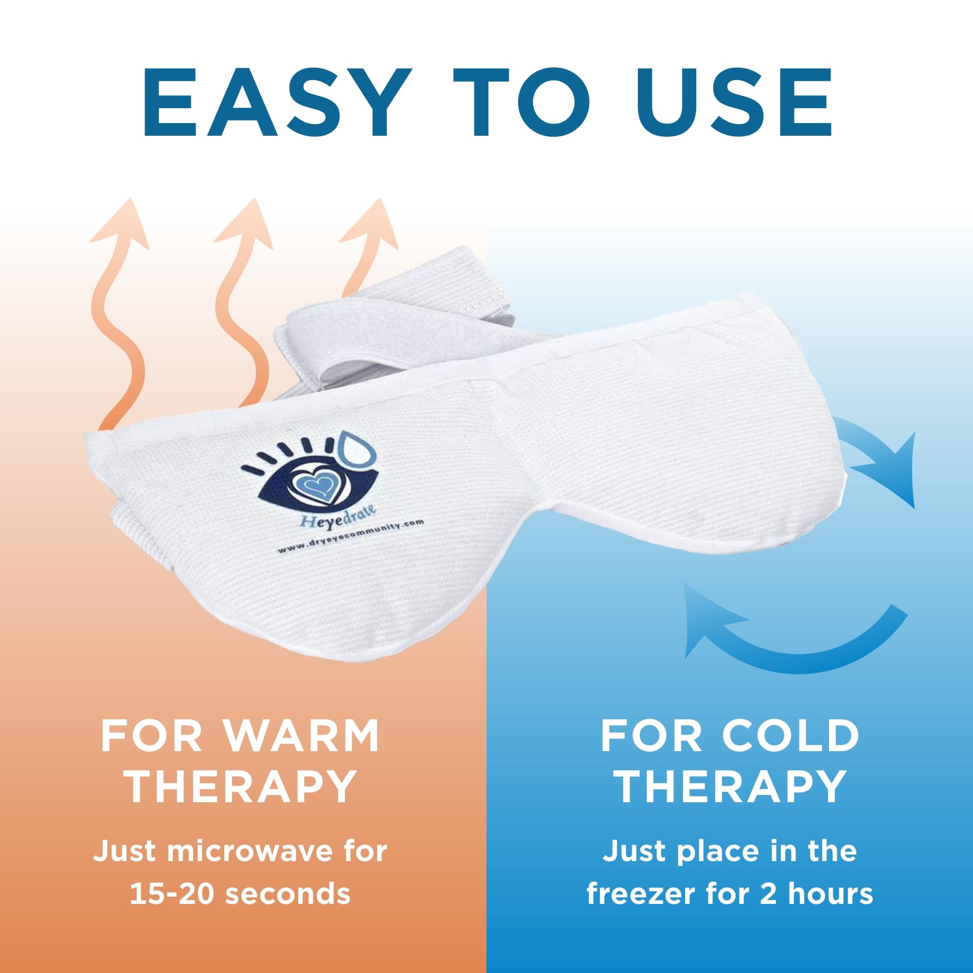 Heyedrate heated eye mask adjustable-strap ensures personalized fit and comfort