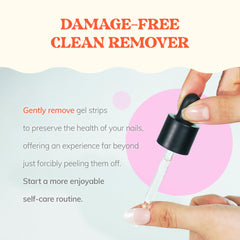 Heyhae Got To Go Remover cuticle line demonstrates soak action for easy lift.