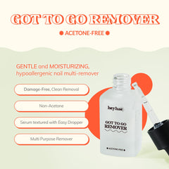 Heyhae Got To Go Remover serum dropper enables precise, moisturized application.