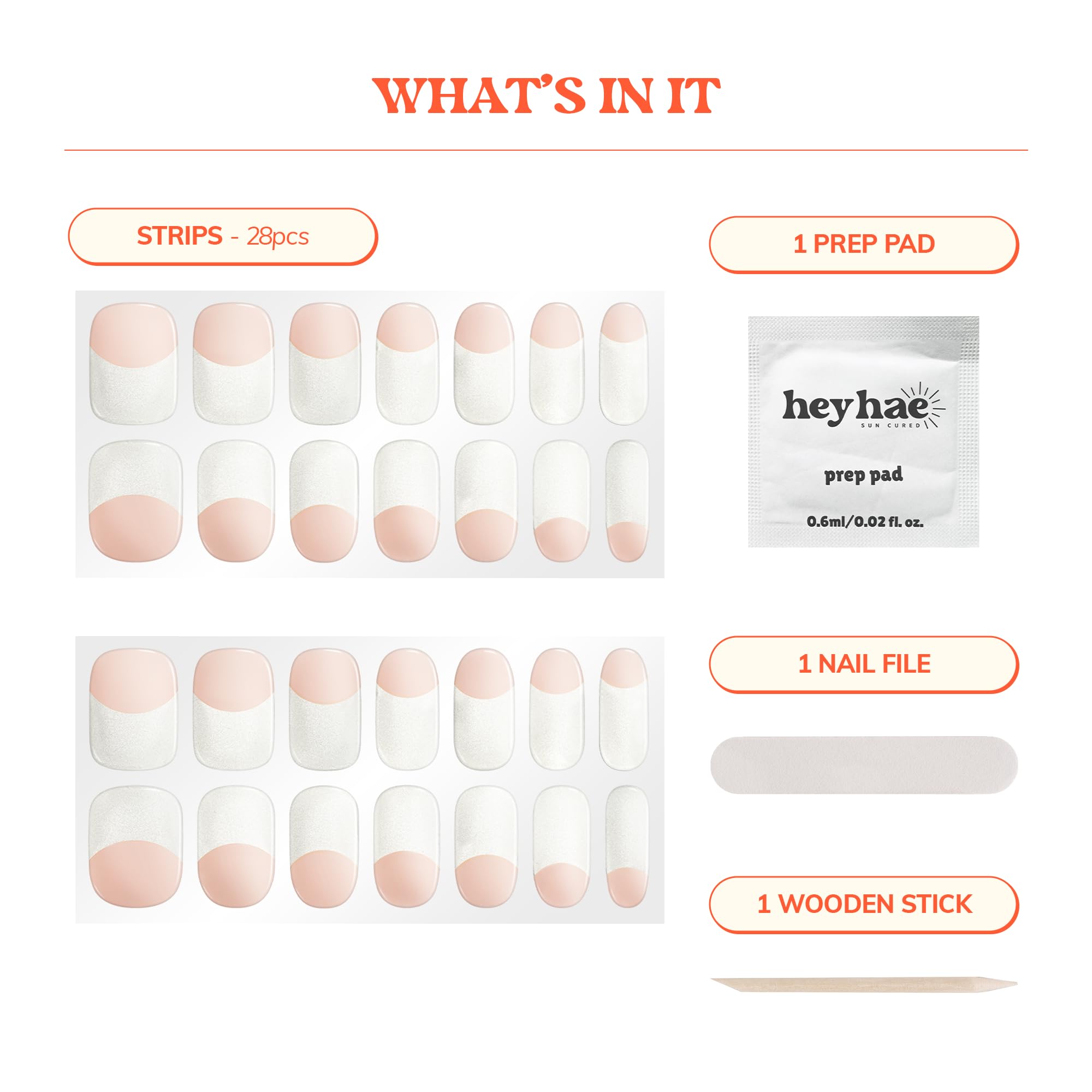 Heyhae easy-apply gel strips ready to wear anywhere no lamp needed