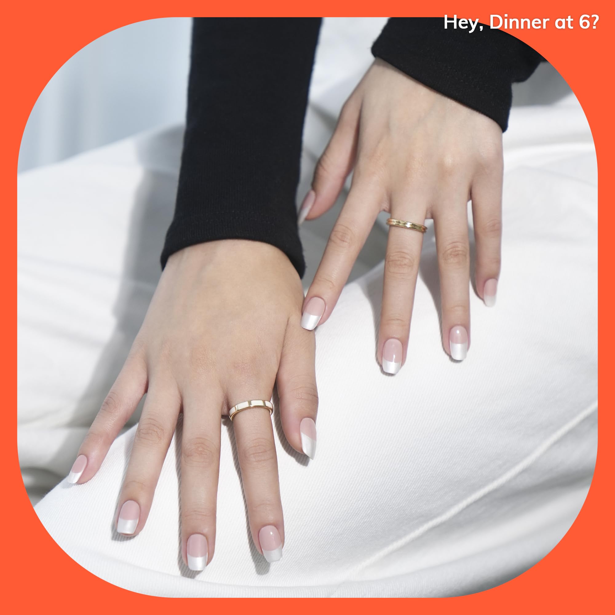 Heyhae fit-all-nail shapes warm to adjust for a clean application