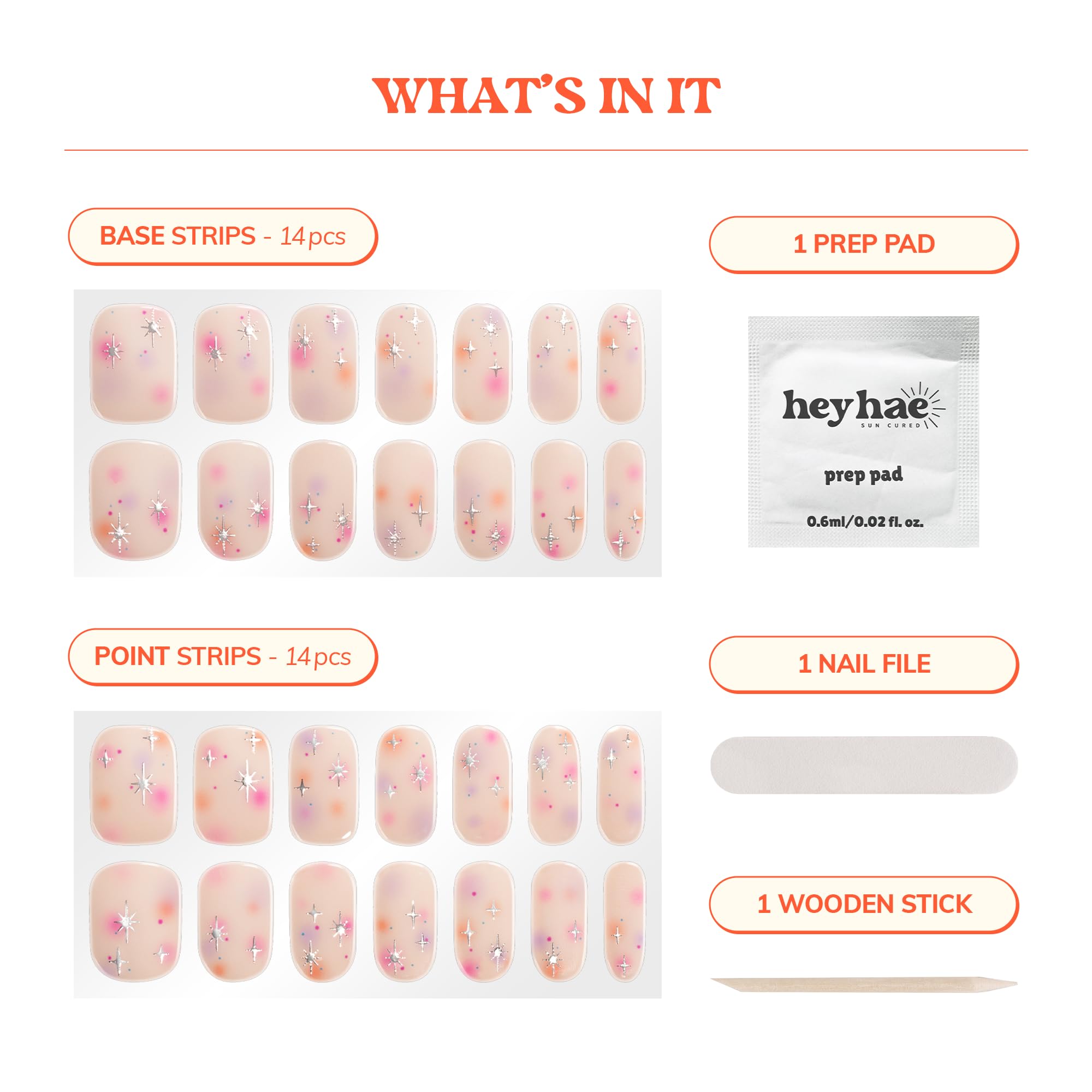 Heyhae semi cured gel nail strips salon quality at home.