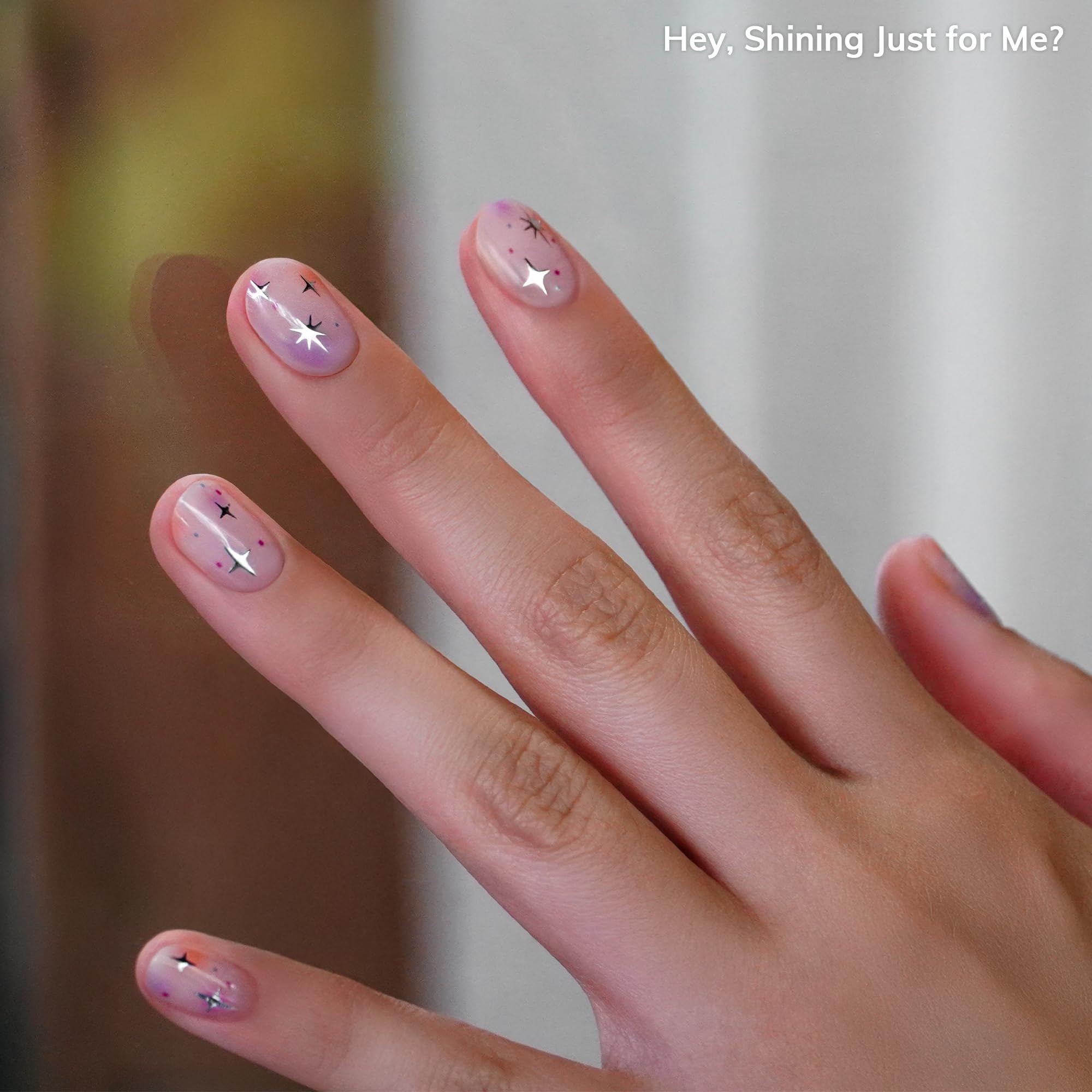 Heyhae semi cured gel nail strips vegan-friendly manicure.