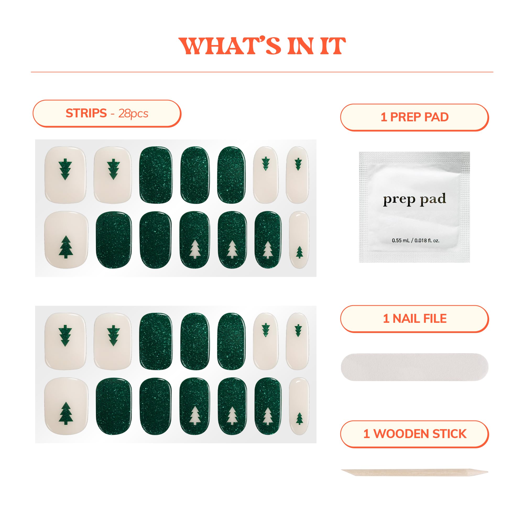 Heyhae semi-cured nail strips glitter green sunlit curing for fast natural drying.
