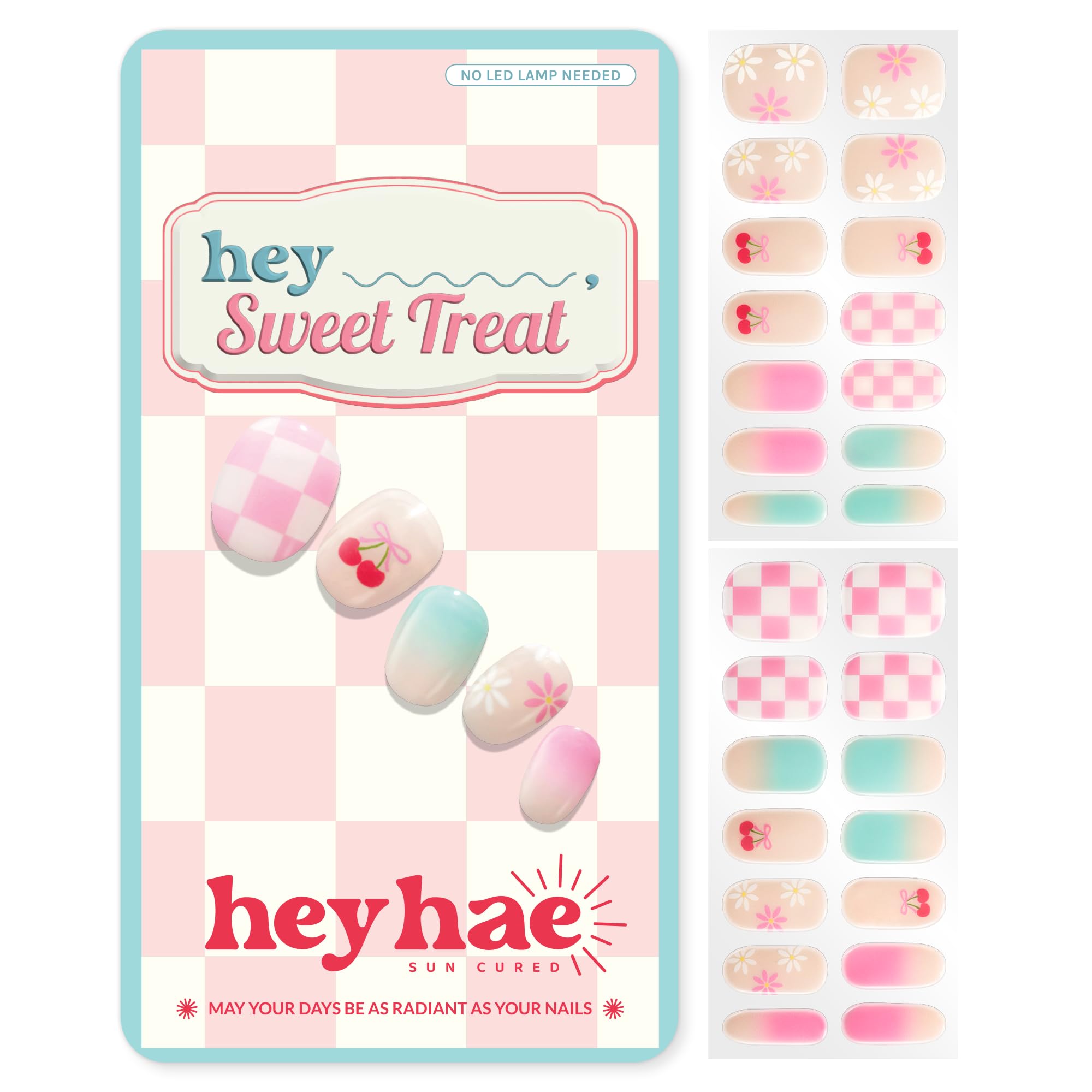 Heyhae Sweet Treat packaging: kit ready for at-home salon-quality nails.