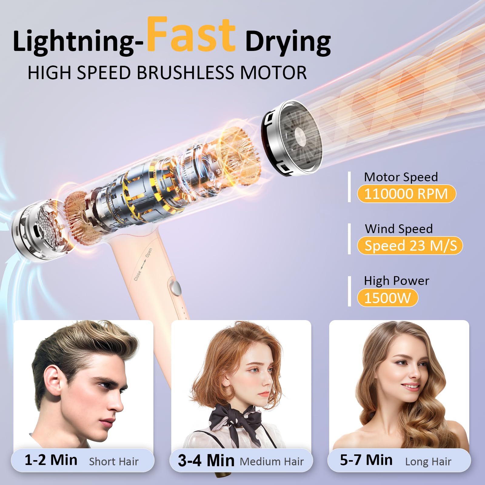Heylike hair dryer diffuser attachment highlights natural curl and even texture.
