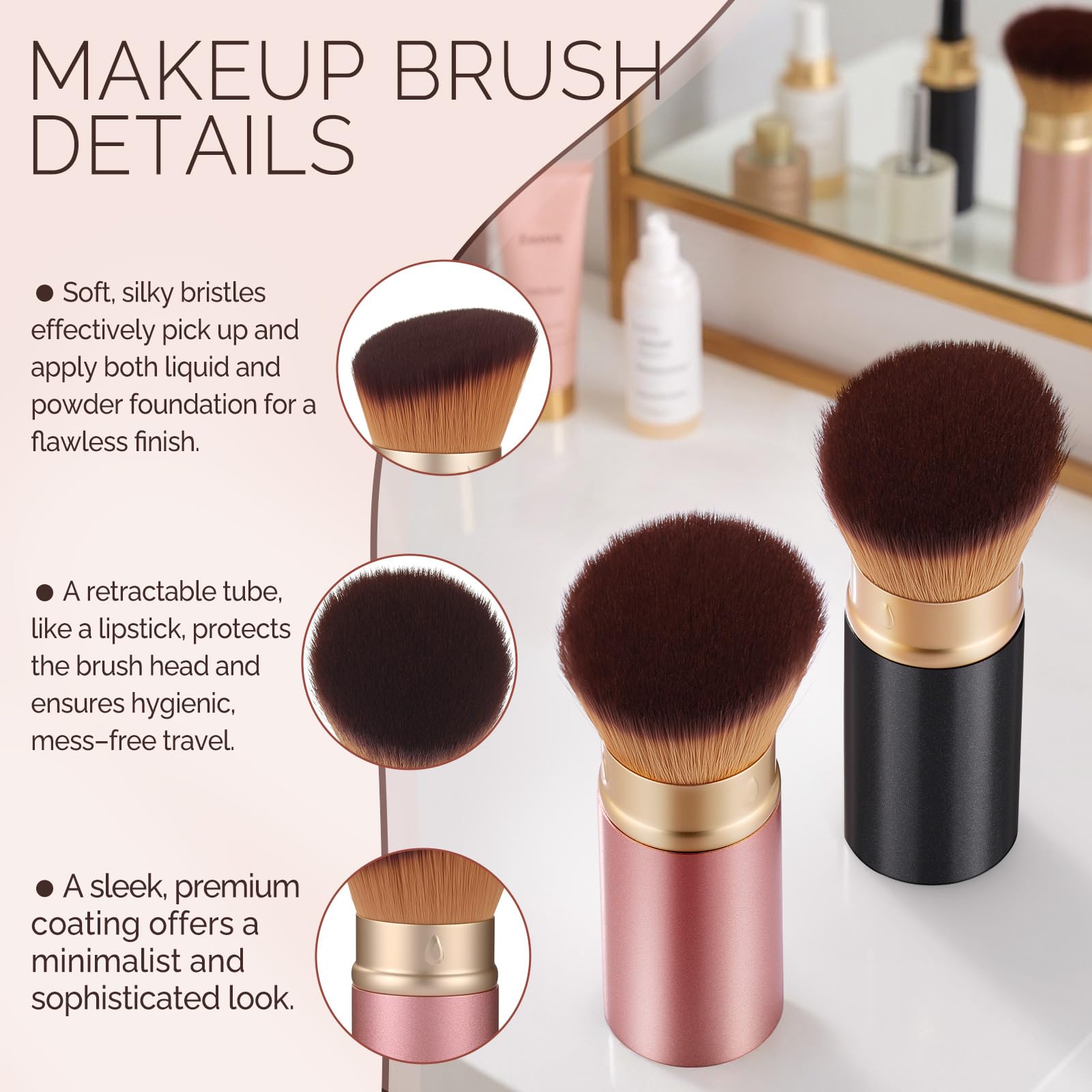 HEYOTECK blends foundation, sunscreen, blush, bronzer and powder with ease