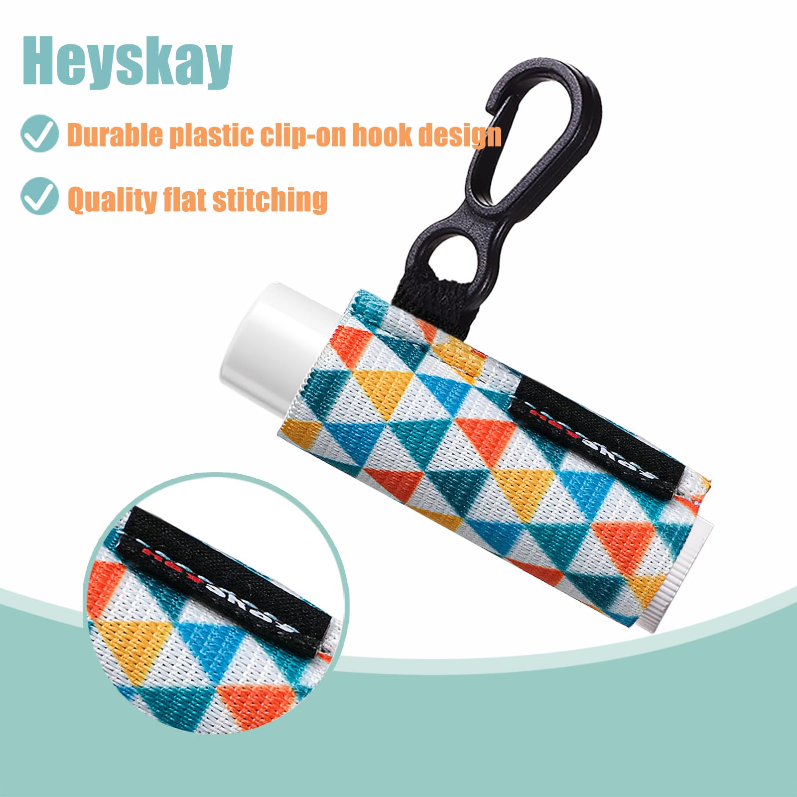 HEYSKAY elastic lip balm holder stretches to fit various sizes
