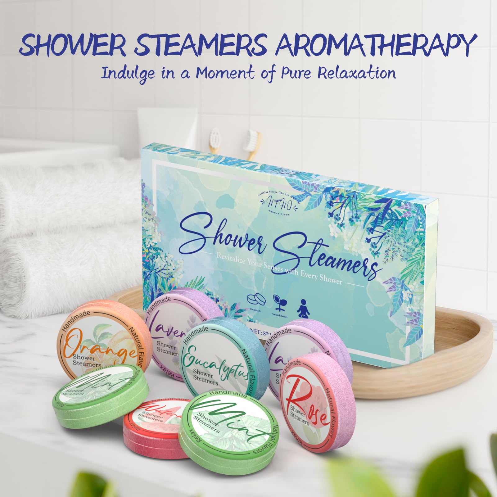 HFHO Gift-pack shower steamers in eco-friendly packaging for thoughtful gifting