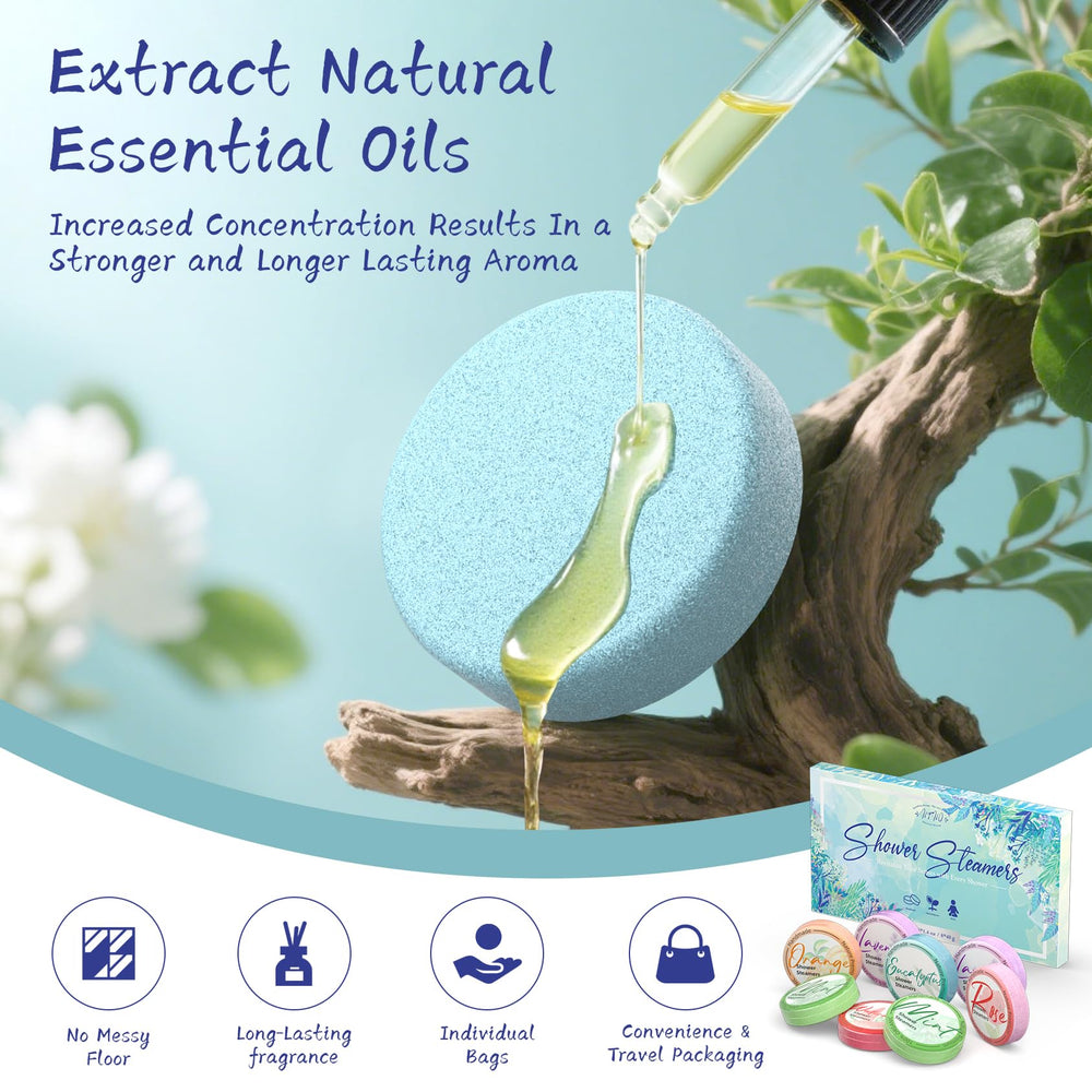 HFHO Mint shower steamer delivering refreshing scent for a quick mood lift