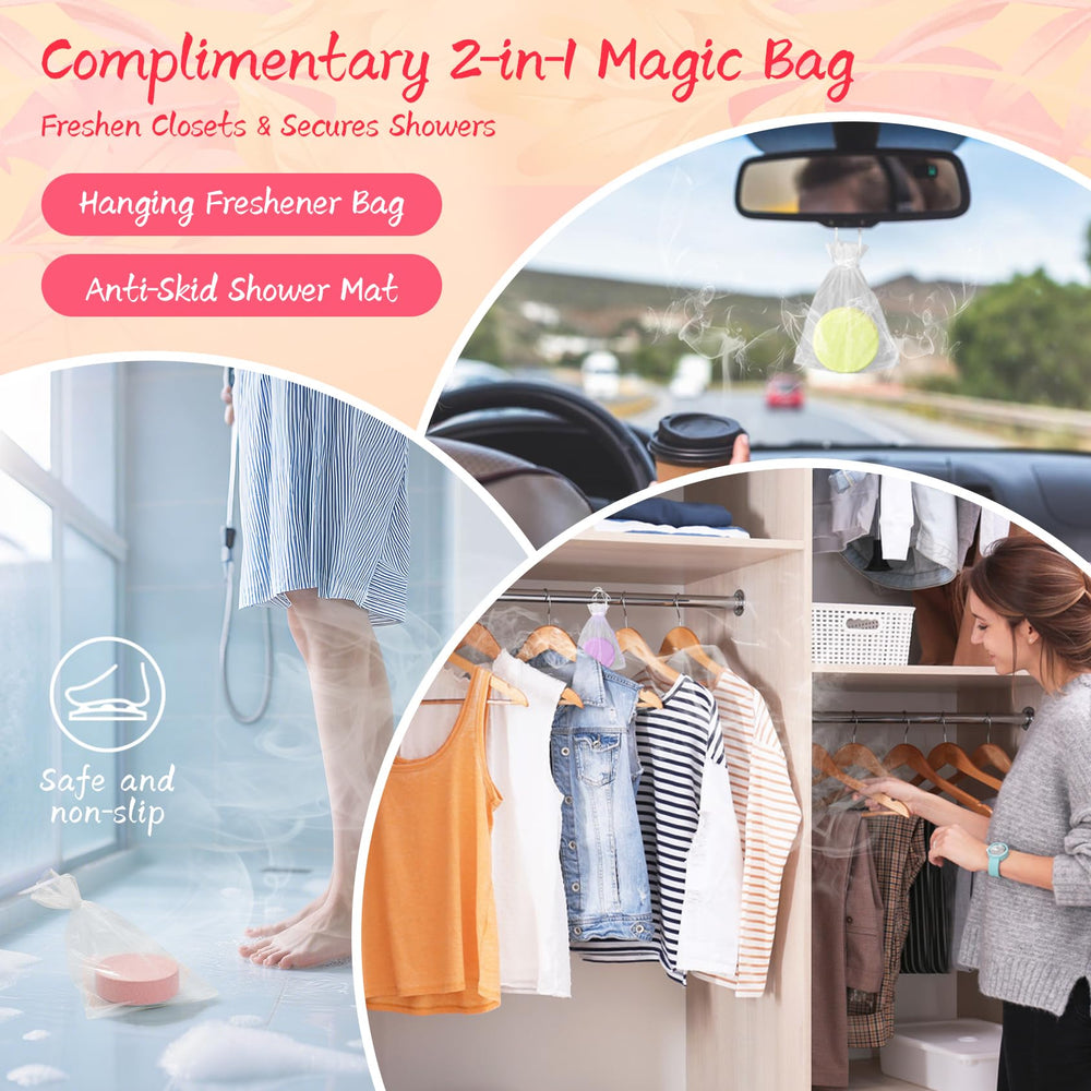 HFHO eco-friendly packaging for shower steamers shown as gift option