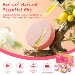 HFHO shower steamers rose fragrance pack shown for relaxation