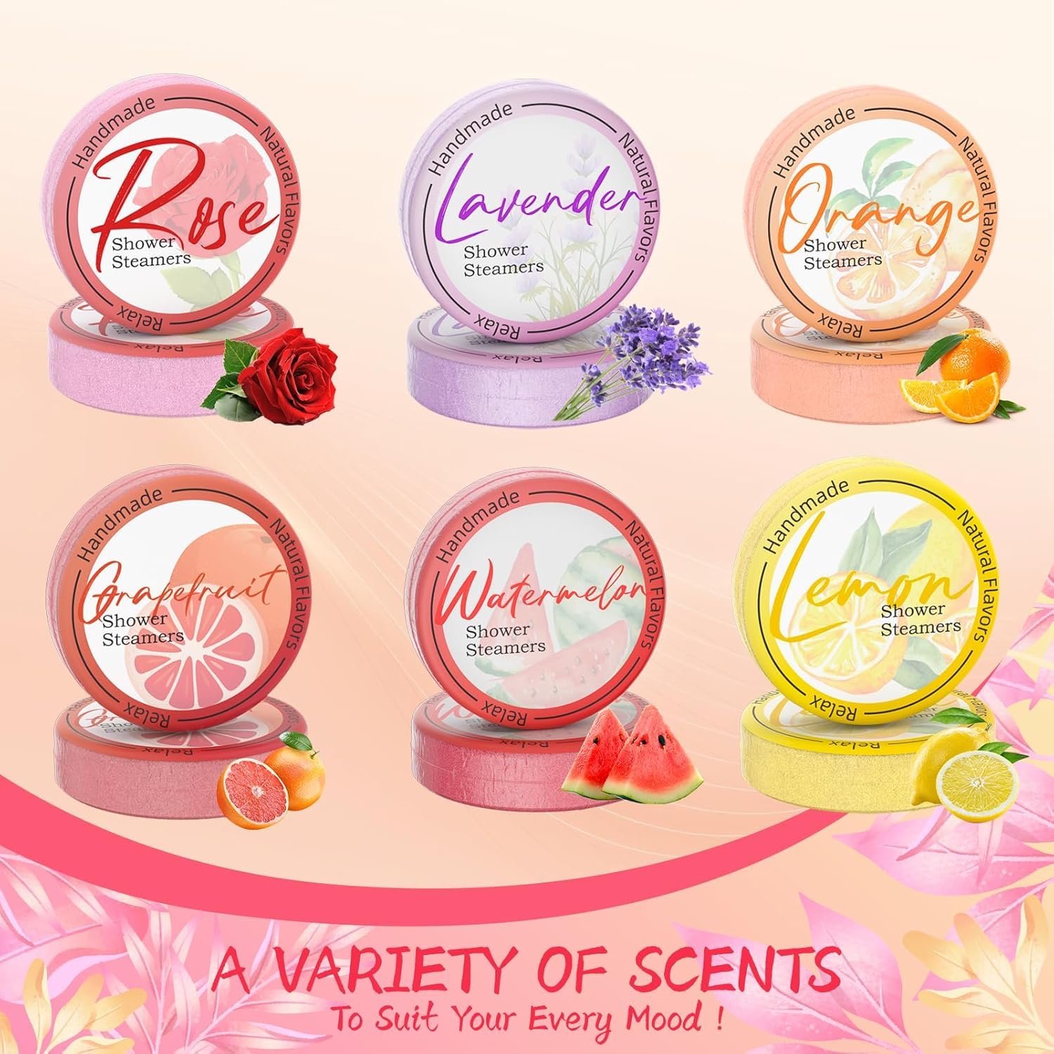 HFHO shower steamers watermelon fragrance close-up with refreshing aroma