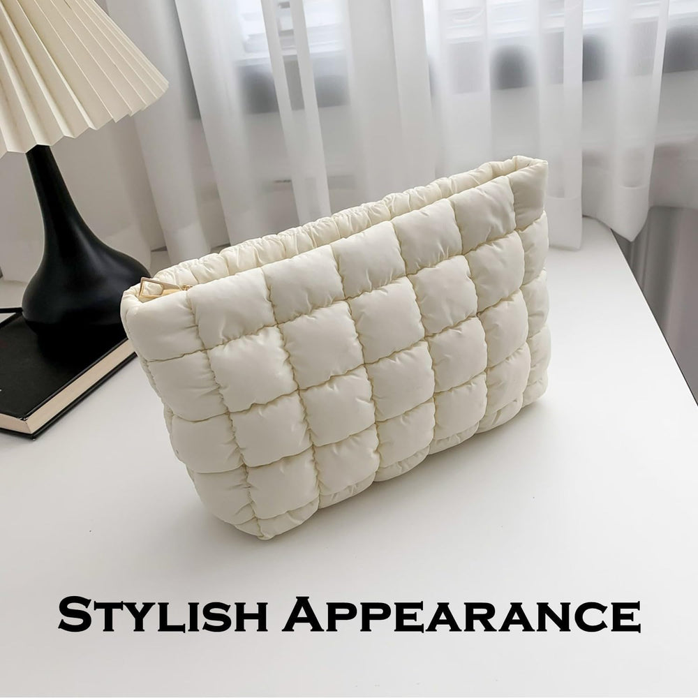 HFLZBRO makeup bag showing inner pocket for cards and small items