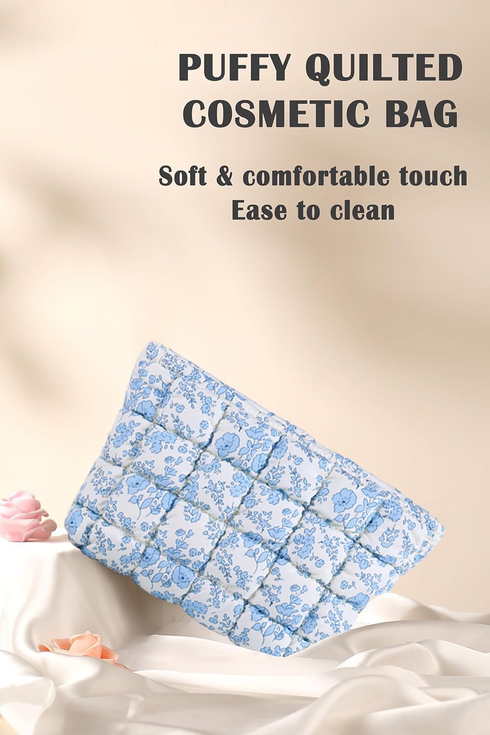 HFLZBRO blue floral pouch doubles as a clutch for events