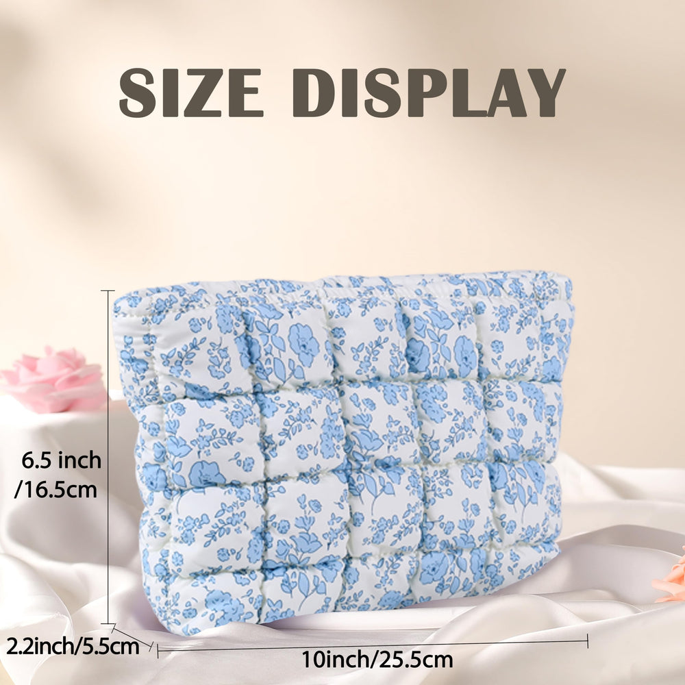 HFLZBRO interior main compartment accommodates makeup, brushes, and skincare