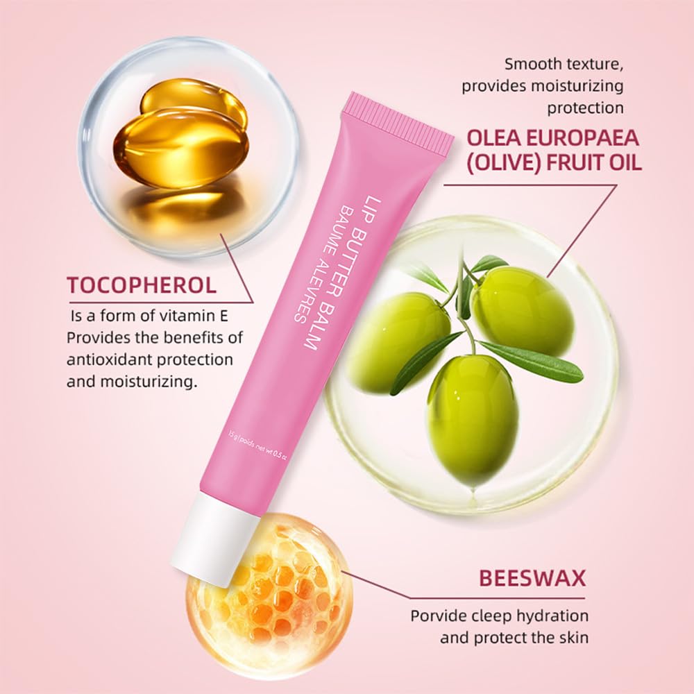 HHLTOH Butter Lip Balm Set moisture closeup on hydrated lips
