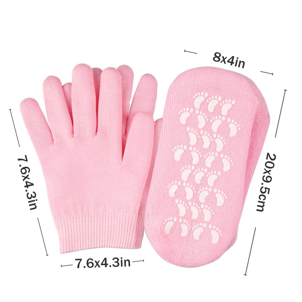 HI FINE CARE gel spa gloves close-up showcasing soft skin-softening gel matrix.