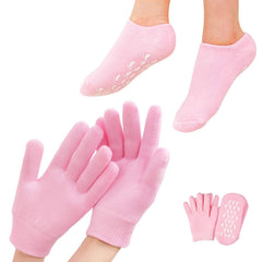 HI FINE CARE moisturizing gloves close-up for soothing hand care and deep conditioning.