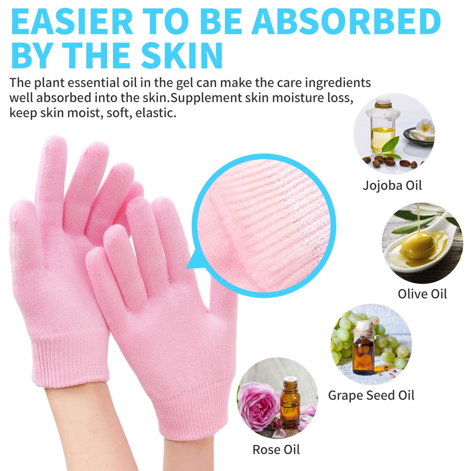 HI FINE CARE moisturizing socks close-up for intense foot hydration and repairing dry heels.