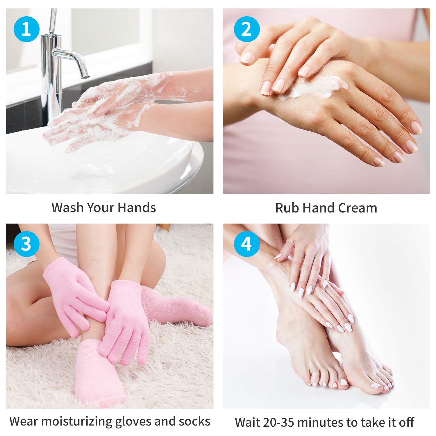 HI FINE CARE soft-material gloves demonstrate comfortable fit and reusable spa use.