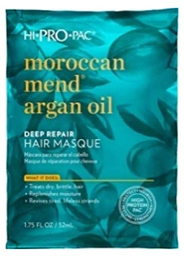 Hi-Pro-Pac Moroccan Argan Oil Deep Repair Masque pack of 6 sachets for travel-friendly deep conditioning