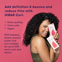 HIBAR Curl Conditioner bar pour smooths coils for detangling and moisture.