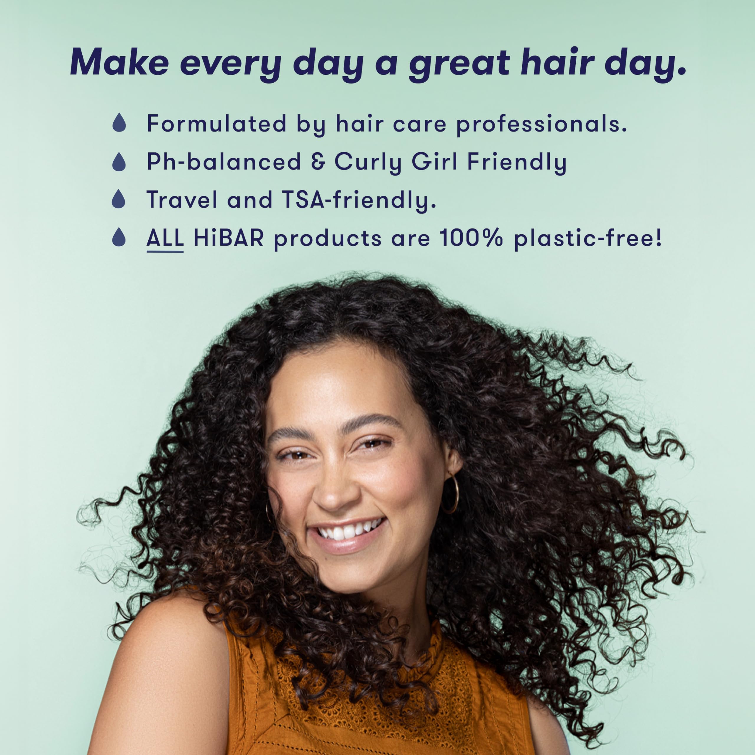 HIBAR Curl Shampoo bar lather on wet hair boosts curl definition and bounce.