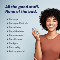 HIBAR Moisturize Conditioner Bar ingredients-cocoa-butter suggests silky softness and long-lasting hydration.