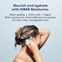 HIBAR Moisturize Shampoo Bar lathers during rinse for smoother hair