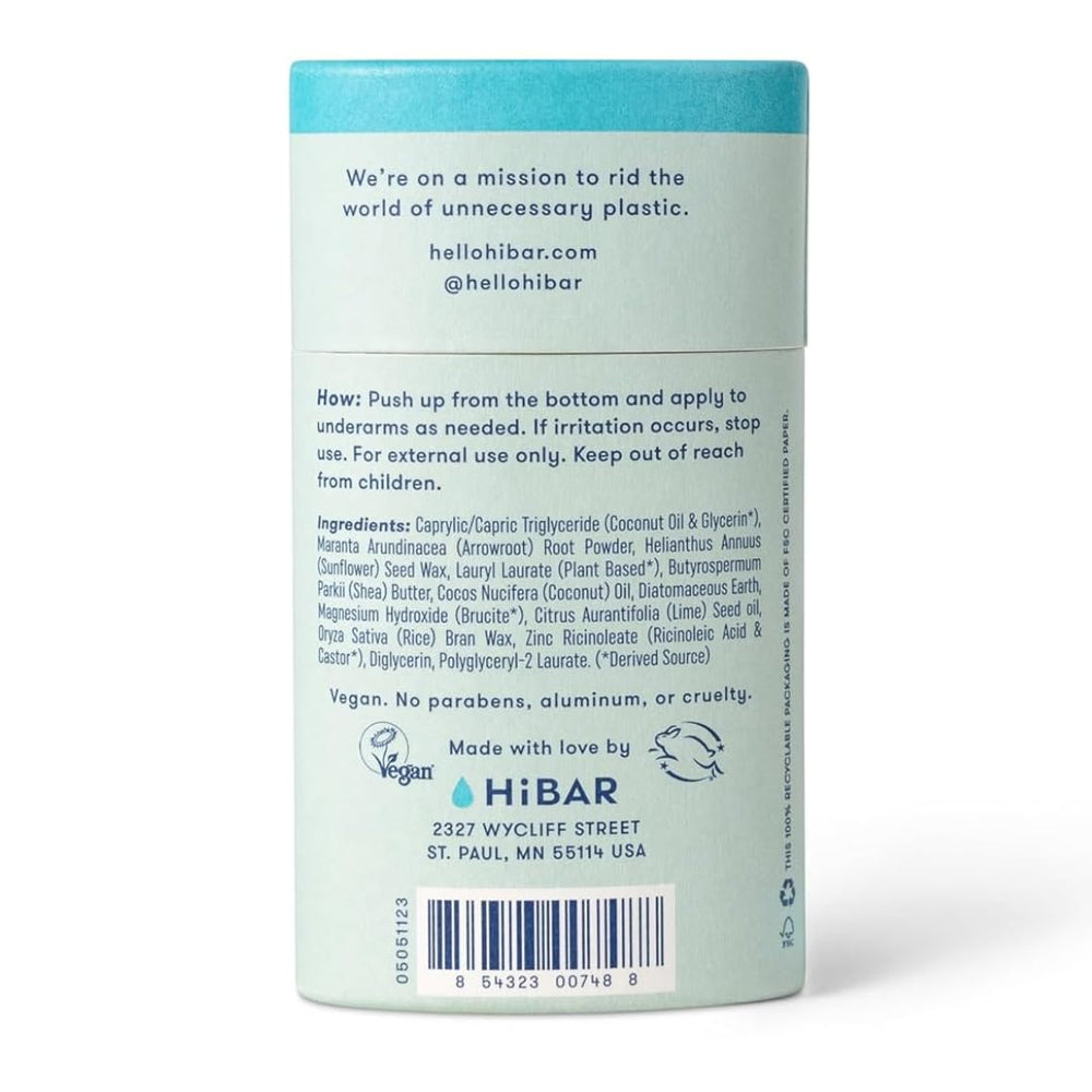 HiBAR Sensible sin aluminio, protección duradera y uso diario sin irritación.