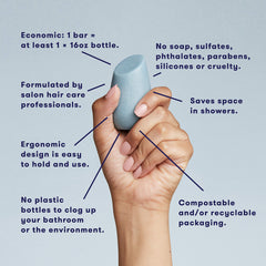 HIBAR Soothe Conditioner Bar closeup showing creamy texture for smoother hair.