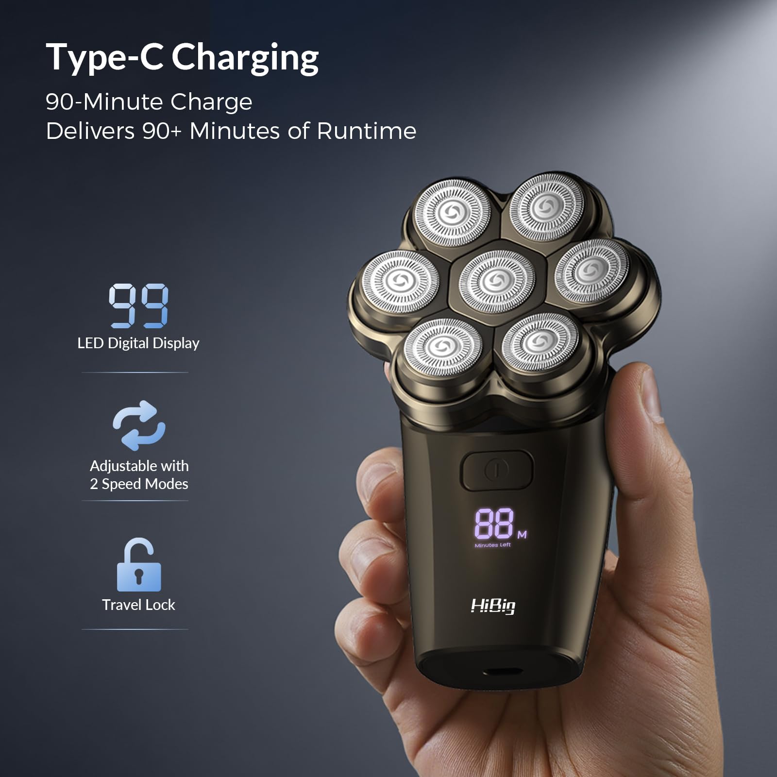 HiBig 5-in-1 grooming kit includes trimmer, combs, and cleansing tools