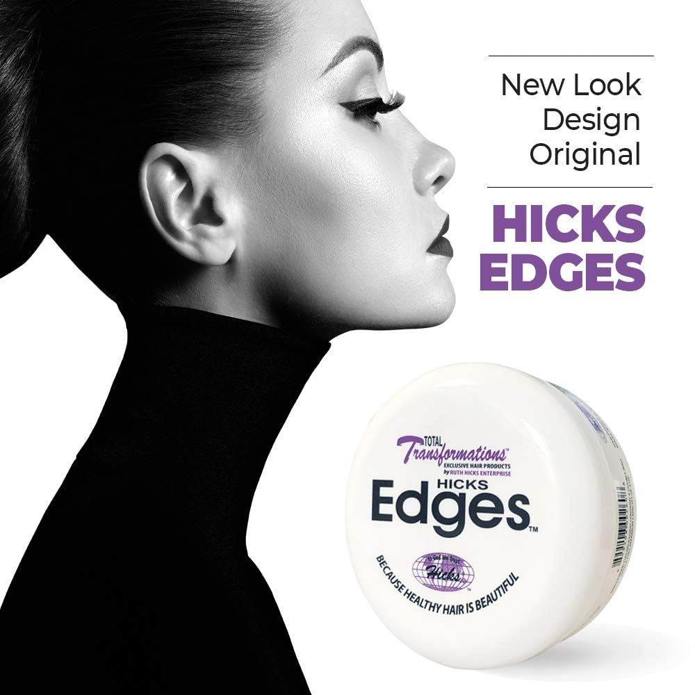 Hicks Total Transformations Edges Gel close-up shows non-flaky finish with subtle shine.