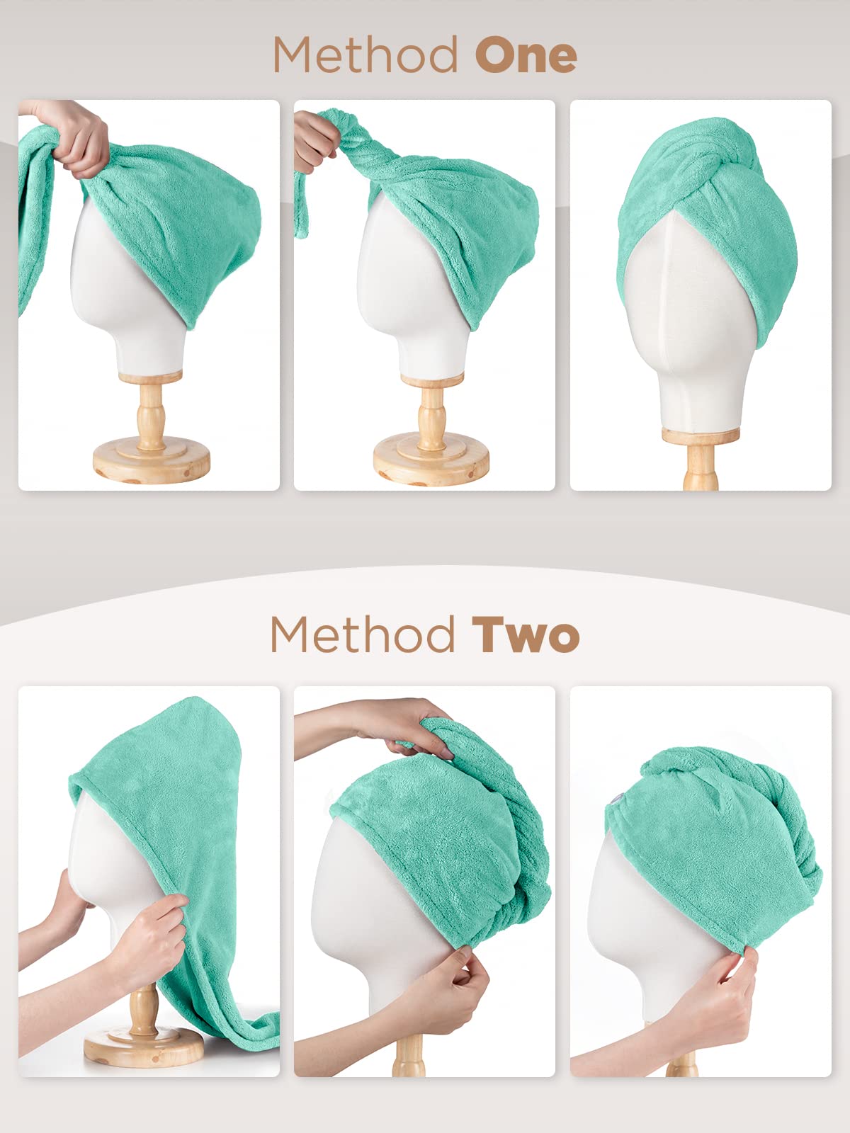 Hicober curly-hair wrap purple closeup demonstrates comfortable fit for wet-drying routine.