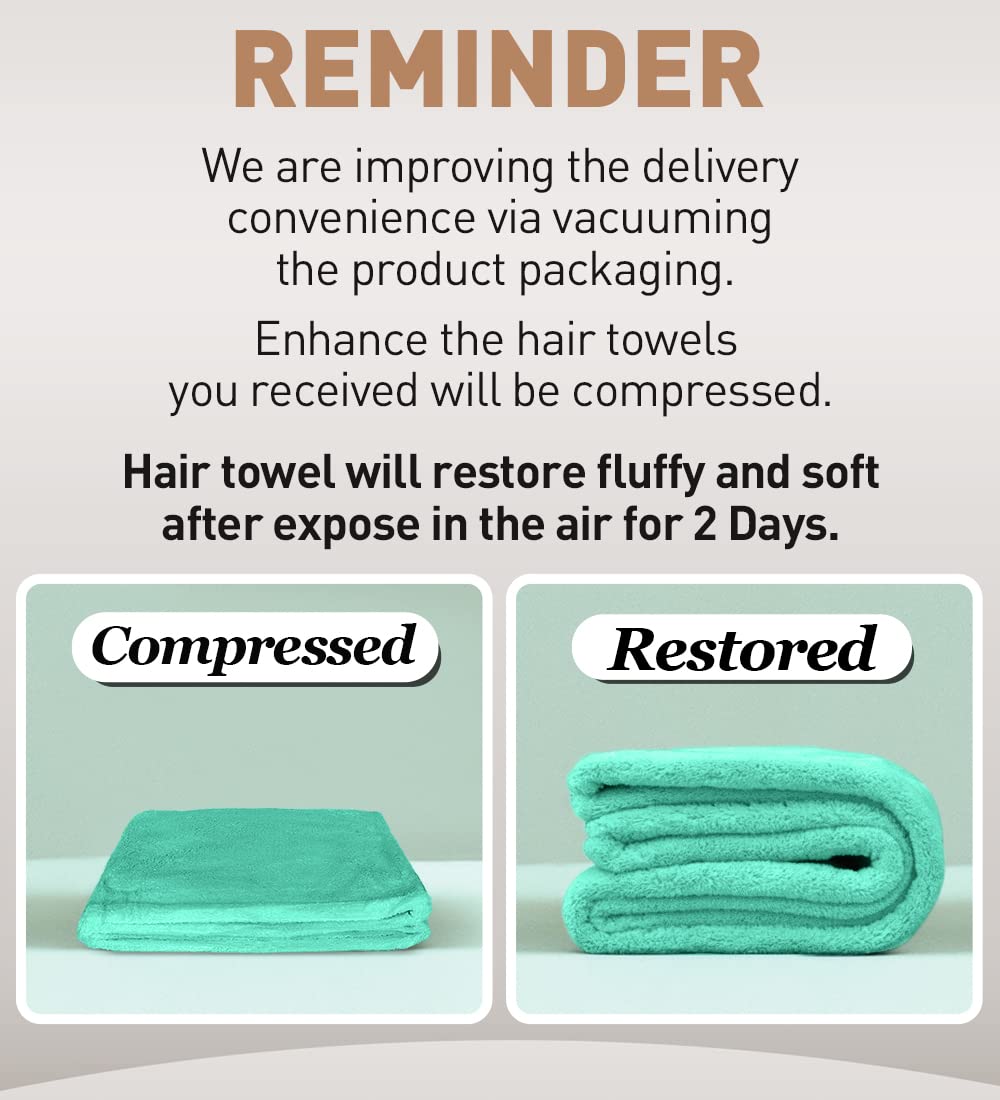 Hicober kid-friendly purple wrap illustrates gentle safe first step to towel-dry wet hair.