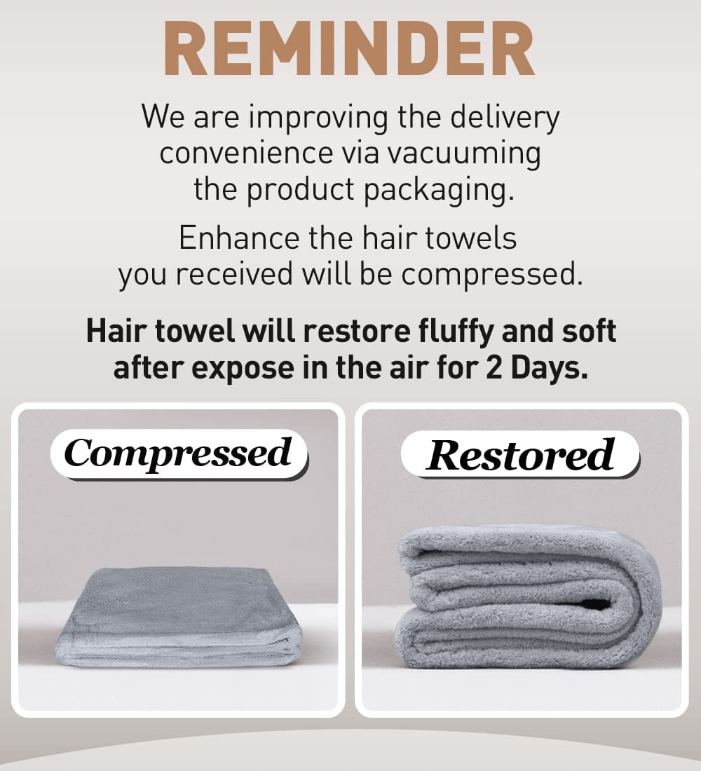 Hicober microfiber hair towel wrap 3-pack offers daily color rotation