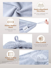 Hicober microfiber hair towel wrap pink ideal for curly or color-treated hair