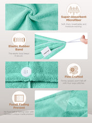 Hicober microfiber towel turban in grey highlighting soft, absorbent wrap for all hair types.