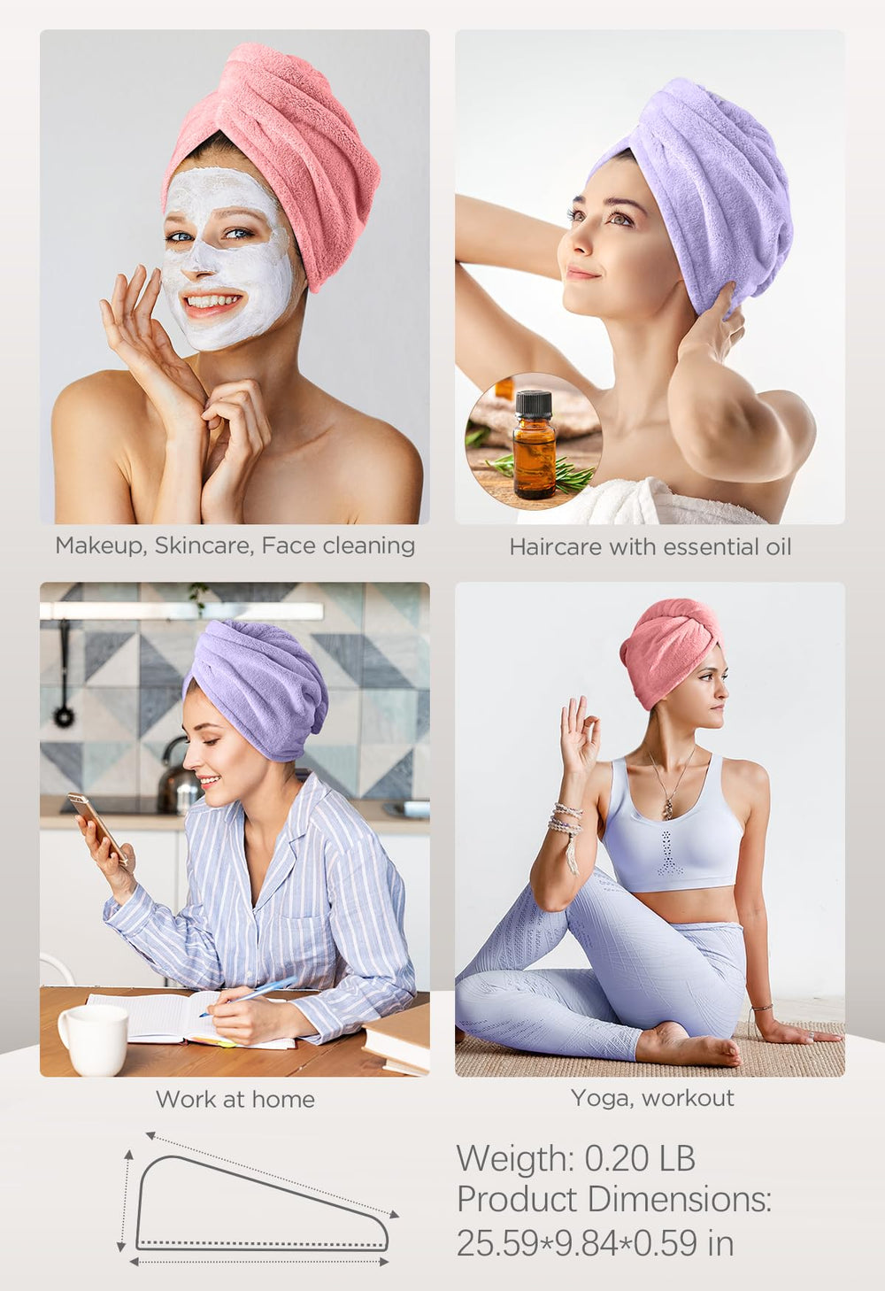 Hicober soft lightweight towel feels gentle on hair