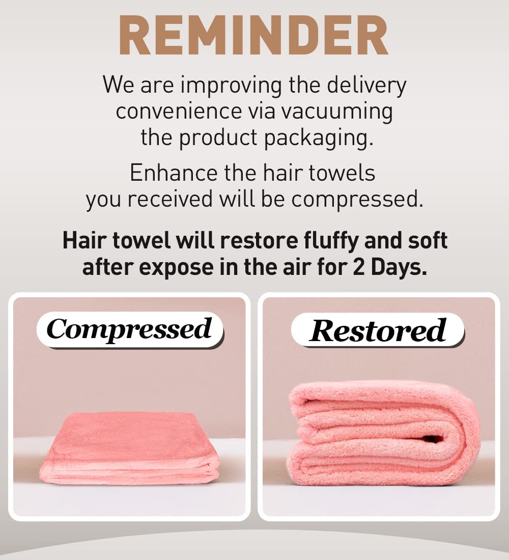 Hicober compact towel for travel or gym dries hair quickly