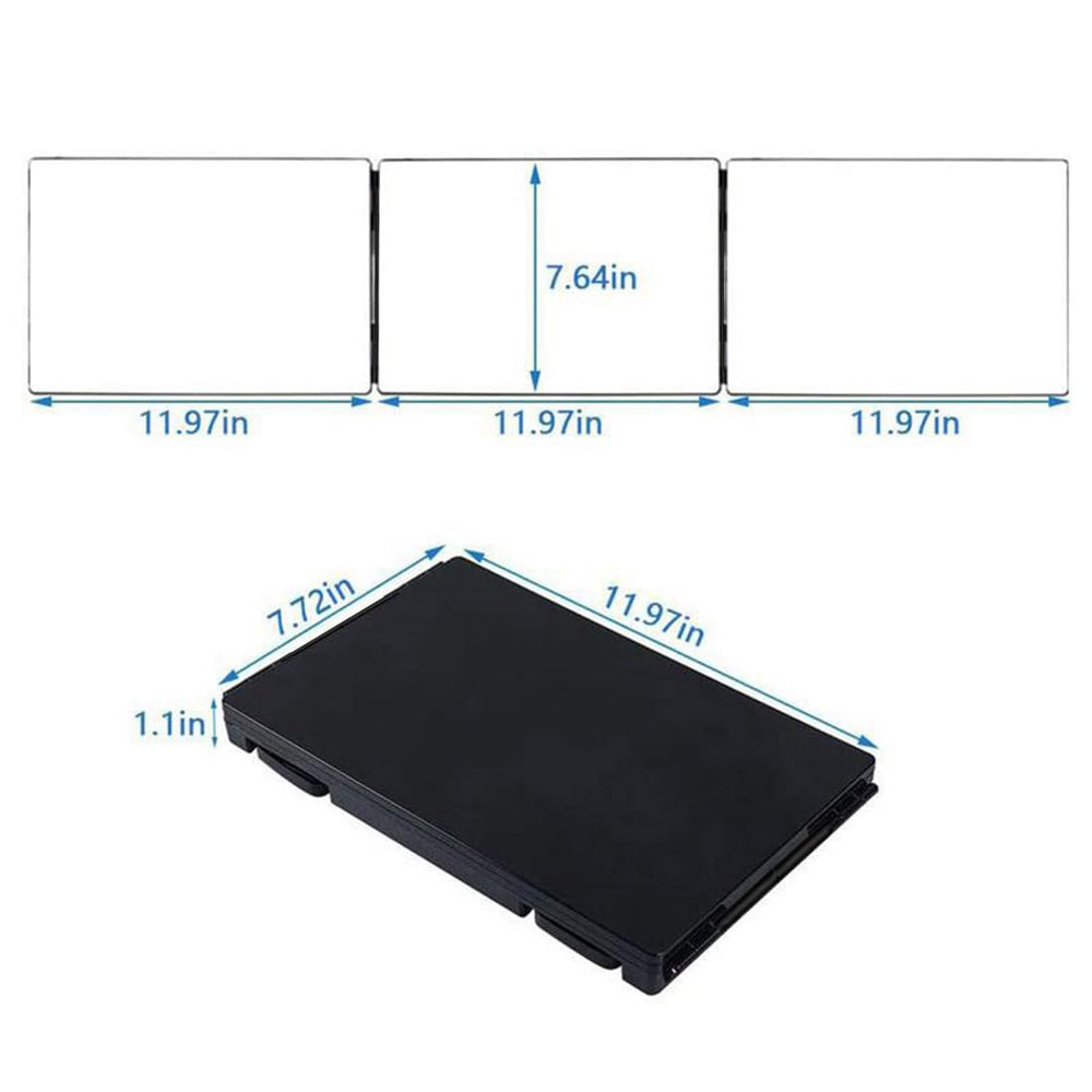 HIEEY 360 trifold mirror with 180° swivel for flexible positioning.
