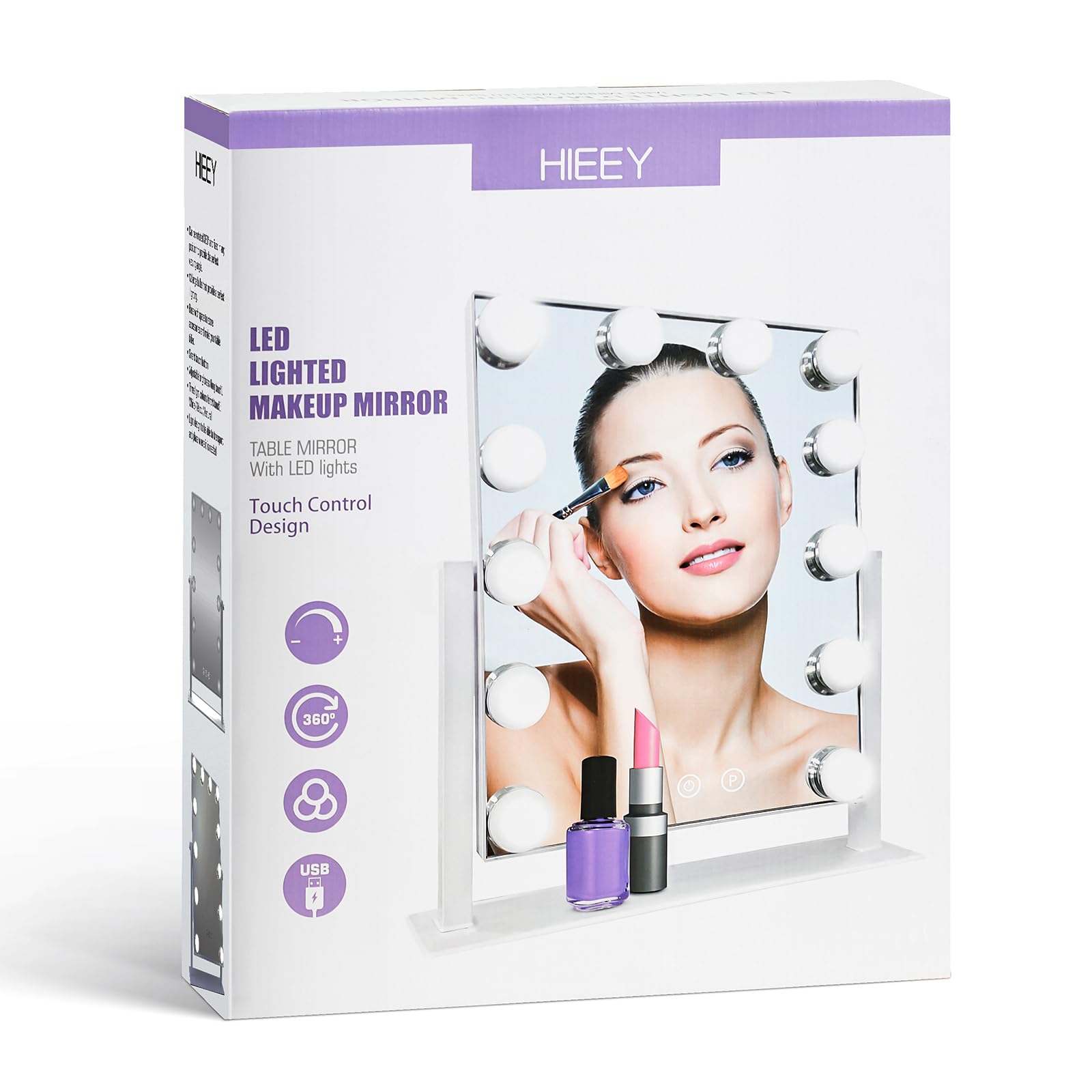 HIEEY Hollywood makeup mirror in gift-ready box for a thoughtful present