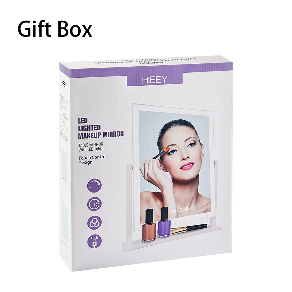 HIEEY lighted makeup mirror gift box ready for gifting occasions