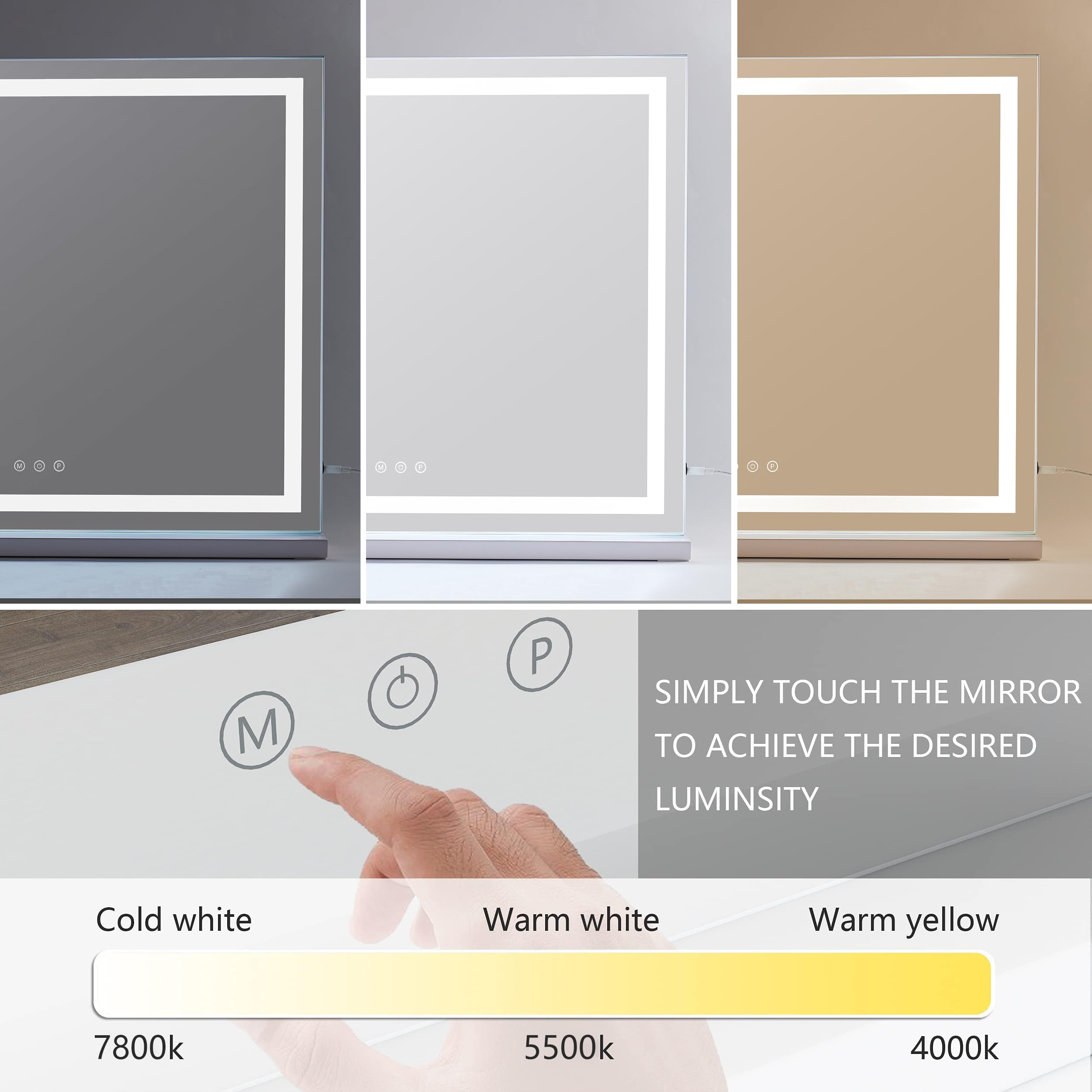 HIEEY three-color lighting modes for day, cool, and warm tones