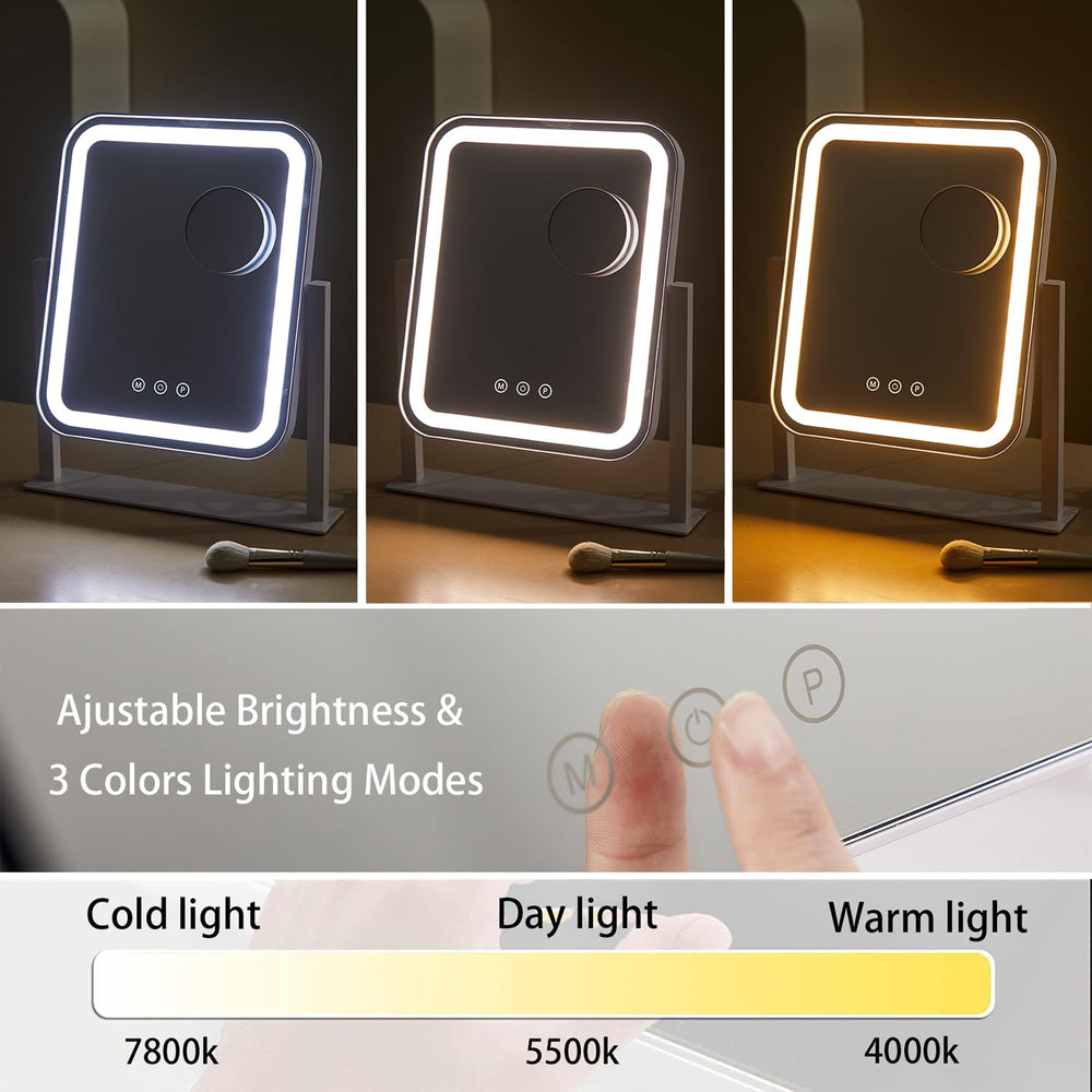 HIEEY vanity mirror lights with three color modes for day, neutral, and warm tones.
