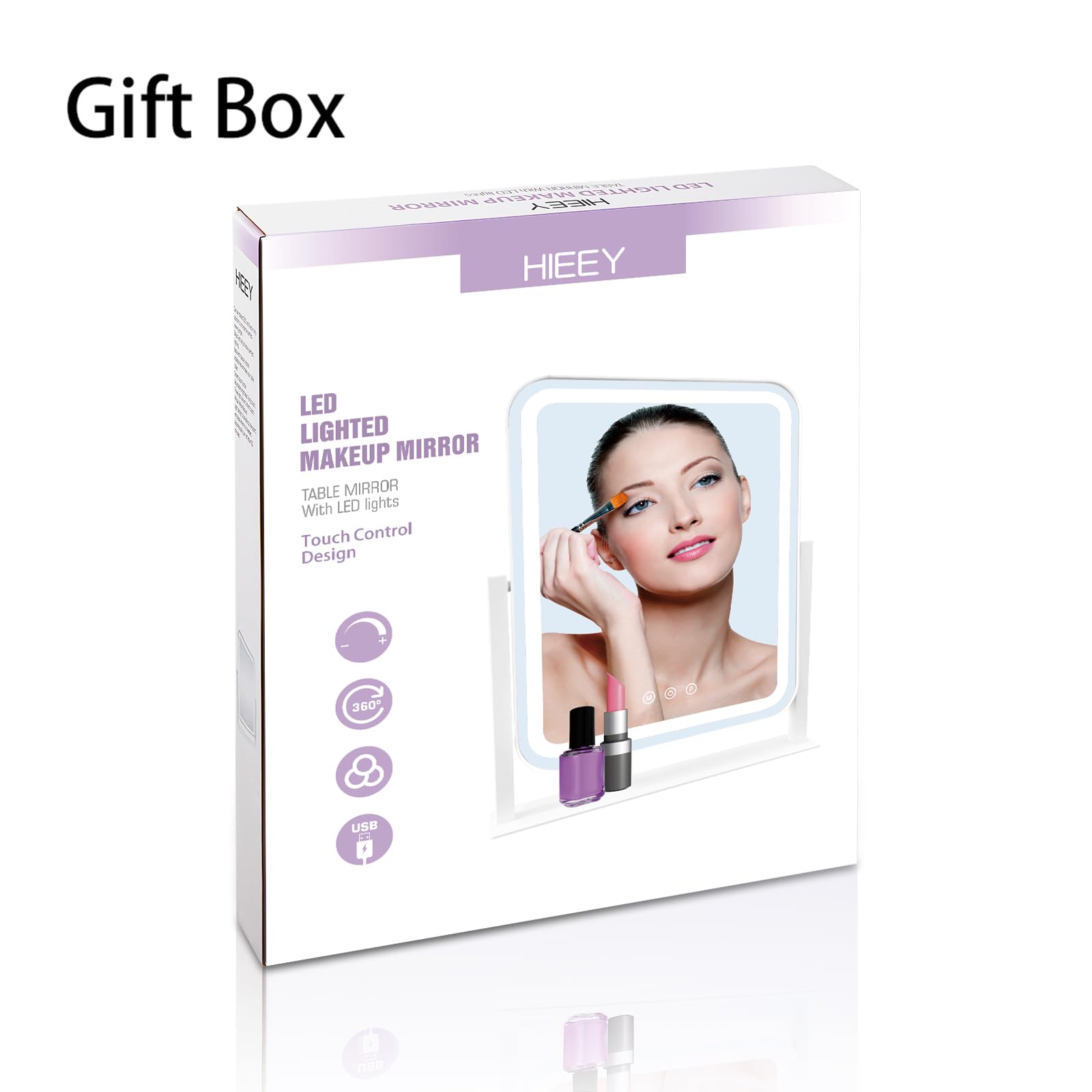 HIEEY detachable 5X magnification aid for precise eyeliner and brows.