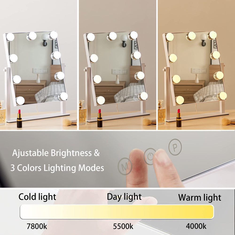 HIEEY vanity mirror with sensor touch control for quick brightness adjustments